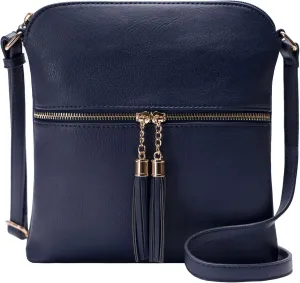 Solene Womens Lightweight Medium Crossbody Purse with Tassel, Perfect Size Crossbody Bags for Daily Use, travel