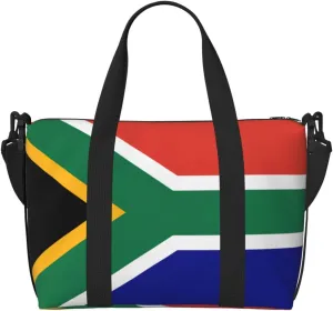 South African flag print Womens travel bags, weekender carry on for women, sports Gym Bag, Overnight Carry on Bag