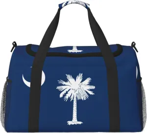 South Carolina Flag print Carry on Bag Underseat forTraveling Personal Item Bag Travel Duffel Bag Gym Bag for Women Men