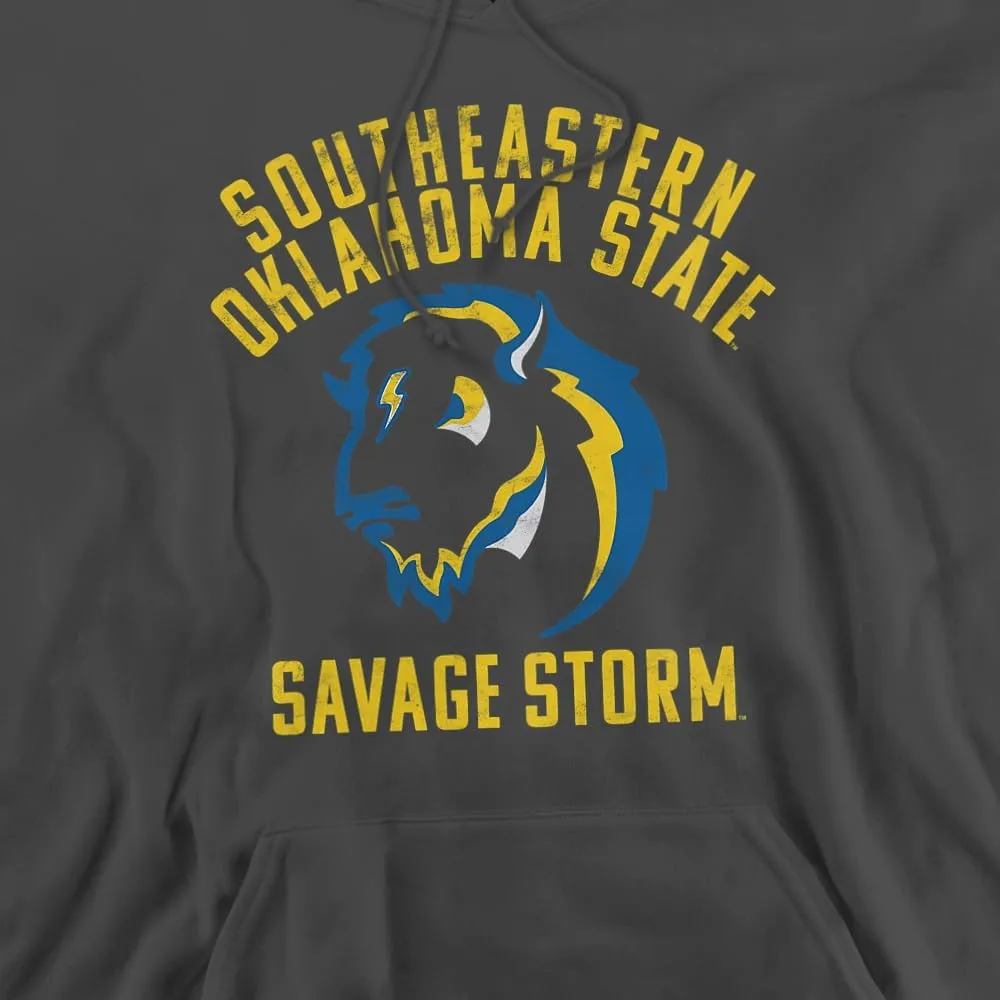 Southeastern Oklahoma State University Official Savage Storm Logo Unisex Adult Pull-Over Hoodie