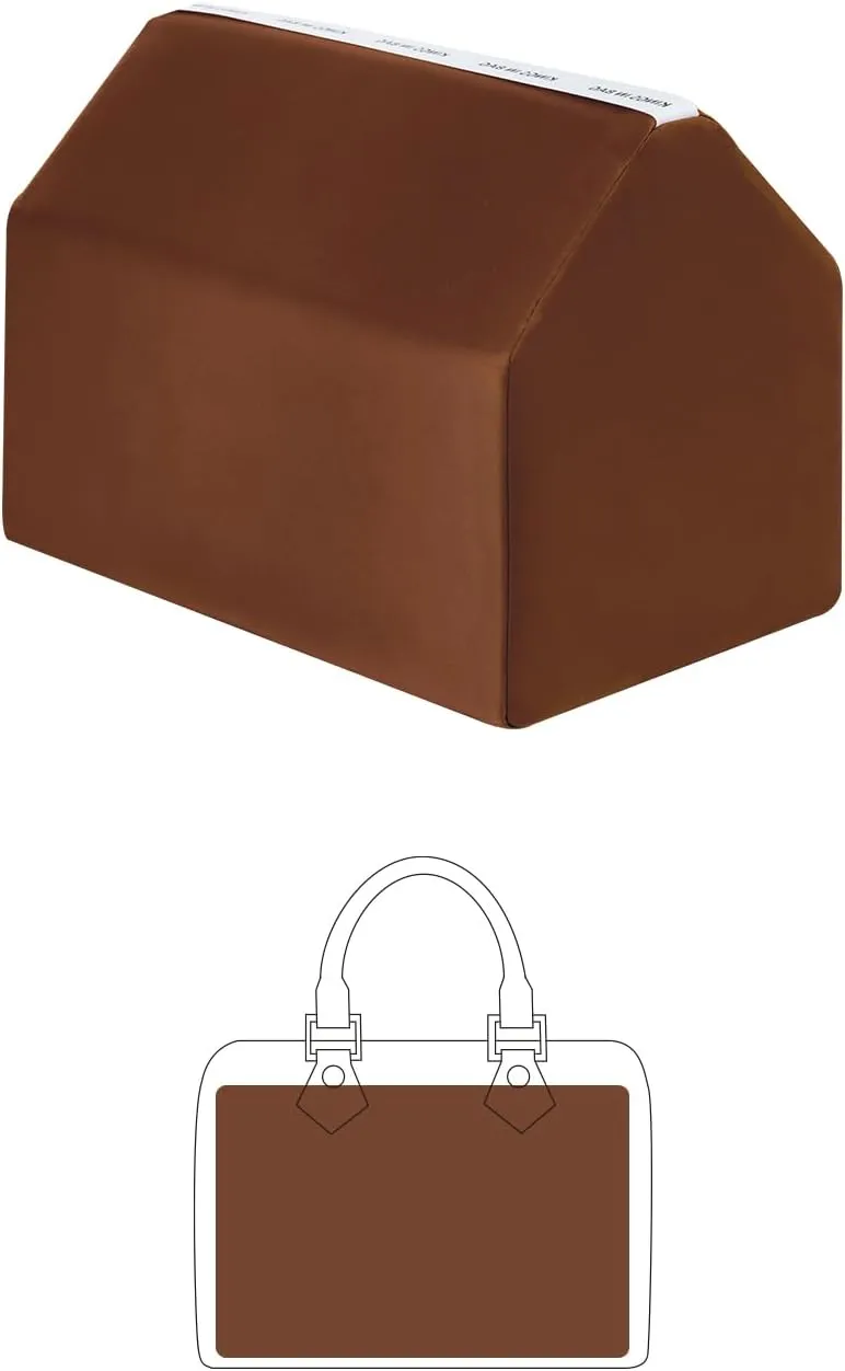 Speedy 30 Bag Pillow, Purse Shaper Insert Compatible with LV Speedy Bag, Handbag Filler with Soft Silk Surface and Memory Foam Inner without Overfull, Moisture-Proof (Gold, Speedy30)