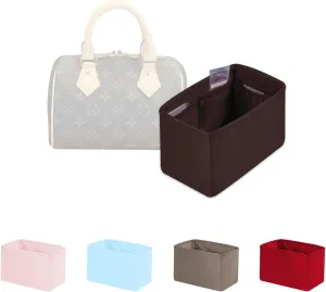 Speedy 30 Purse Organizer, Handbag Organizer Insert for Speedy Bags, Silky Inner Bag with Large Capacity, for Luxury Handbags (Chocolat, Speedy30)