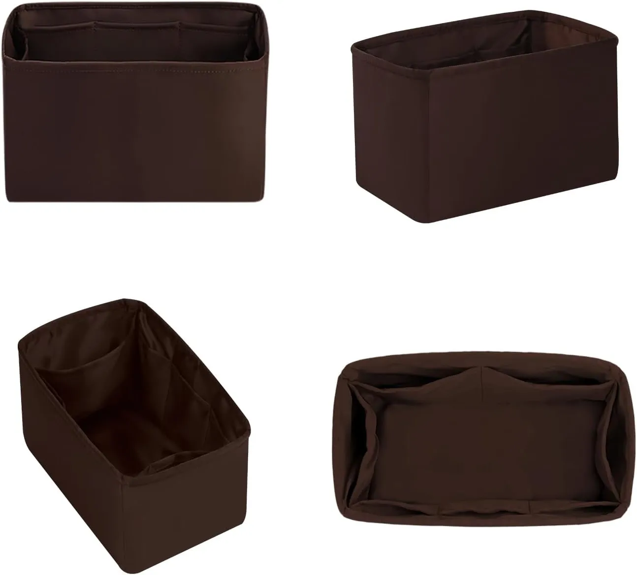 Speedy 30 Purse Organizer, Handbag Organizer Insert for Speedy Bags, Silky Inner Bag with Large Capacity, for Luxury Handbags (Chocolat, Speedy30)