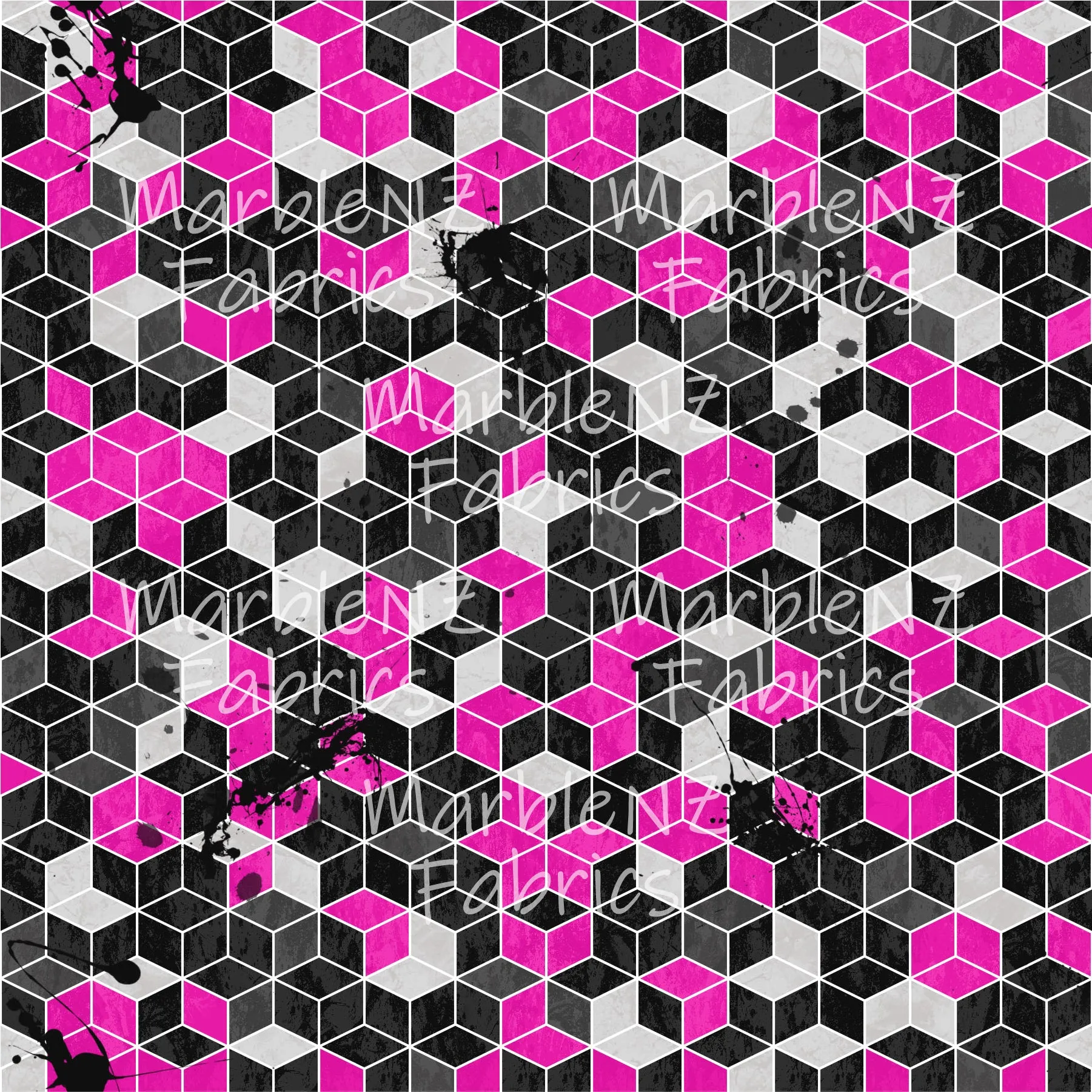Splatter Pink Geo - Boardshort