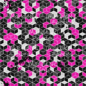 Splatter Pink Geo - Boardshort