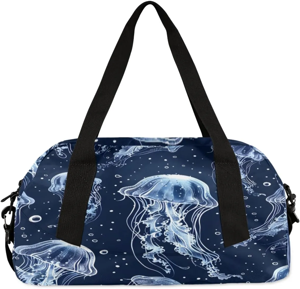Sport Duffel Bag Beautiful Jellyfish Print Kids Gym Bag Weekender Overnight Bags for Boys Girls Teens Carry On Workout Travel Bag