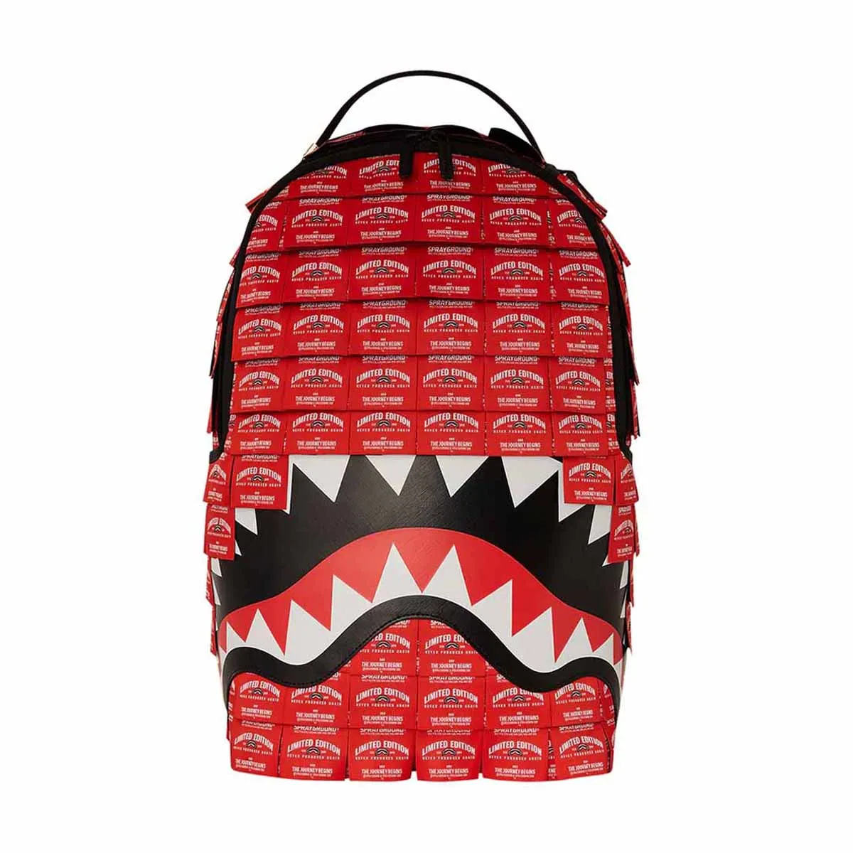 Sprayground Made of Woven Labels Shark Backpack