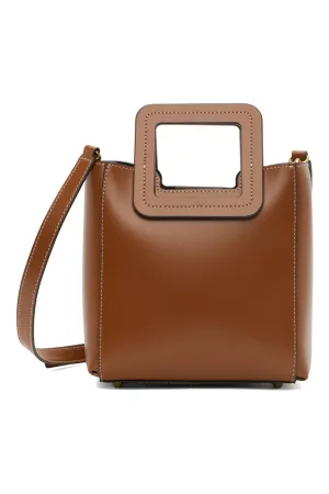 STAUD Brown Mini Shirley Bag