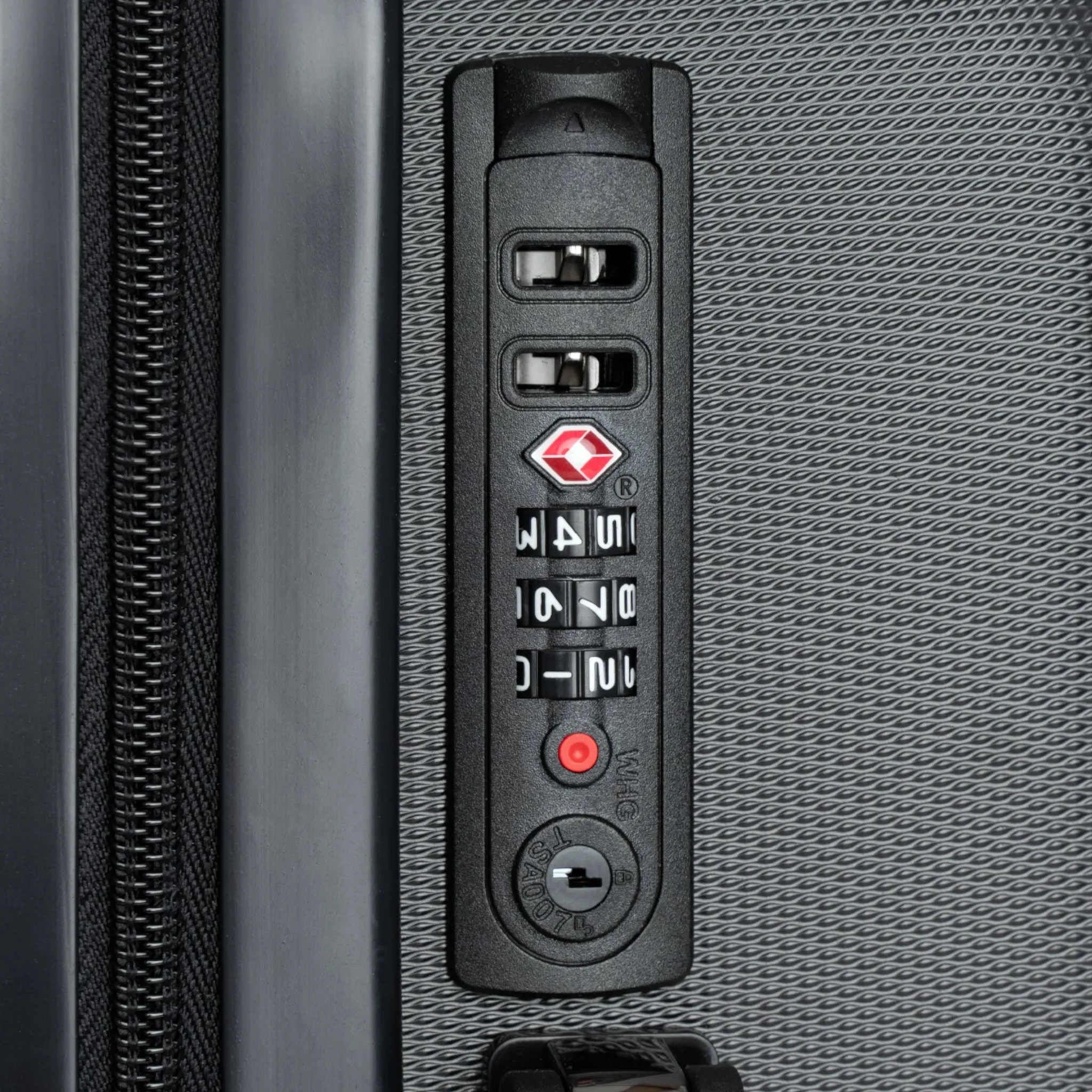Suitcase with graffiti print