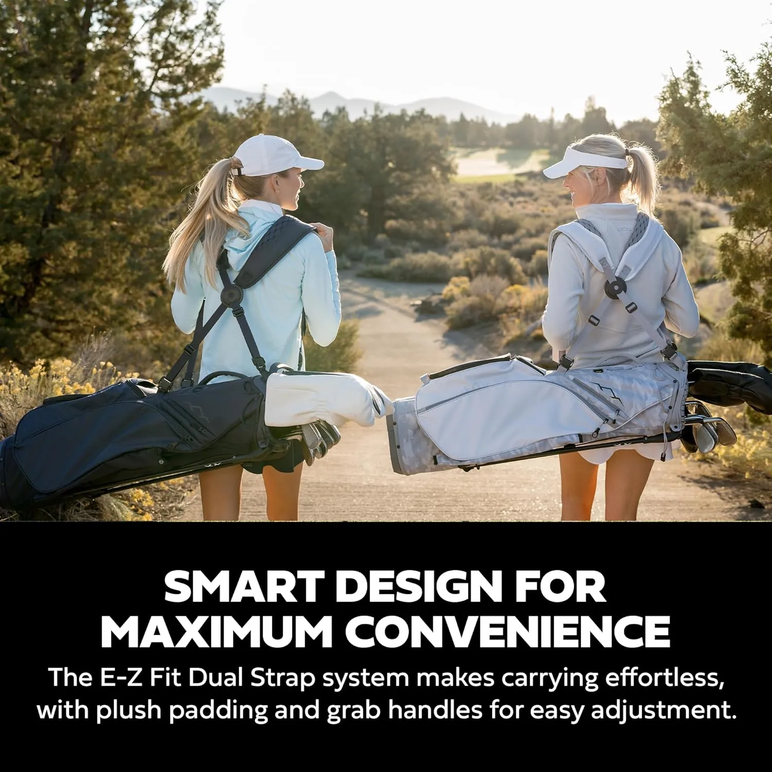 Sun Mountain 2025 Women’s 3.5 14-Way Golf Stand Bag - Durable Golf Bag with Eight Pockets for Ample Storage - Features an Ergonomic EZ-Fit Dual Strap System and a Matching Rain Hood