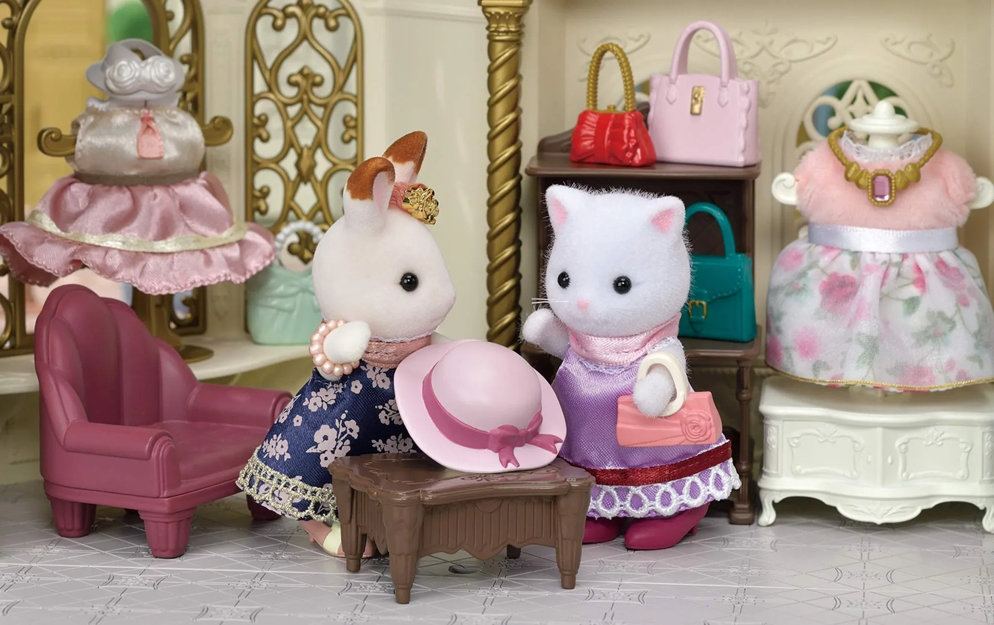 Sylvanian Families Town Fashion Coordination Set Persian Cat Sister TVS-9  Ages 3 