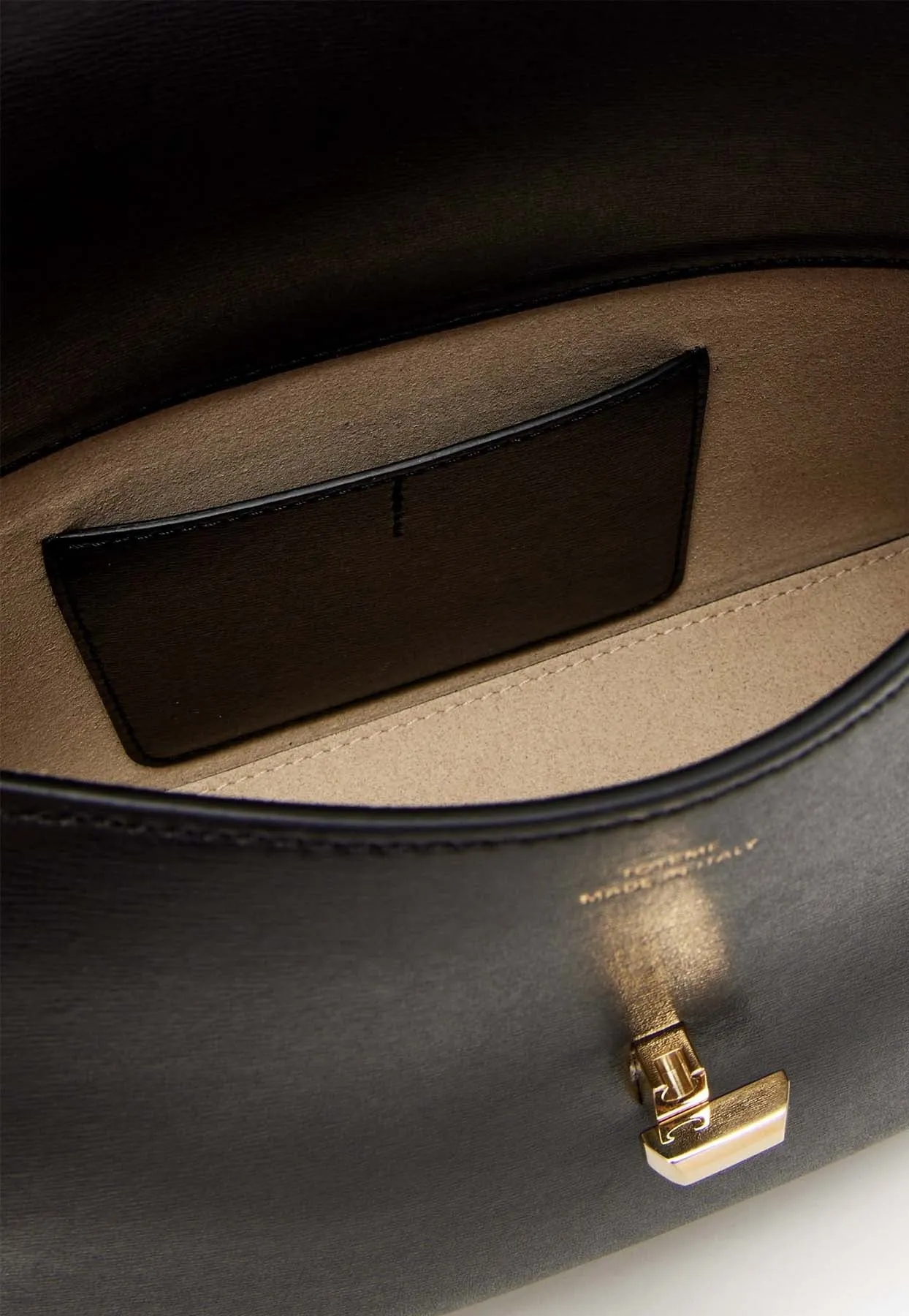 T-Lock Leather Clutch Bag