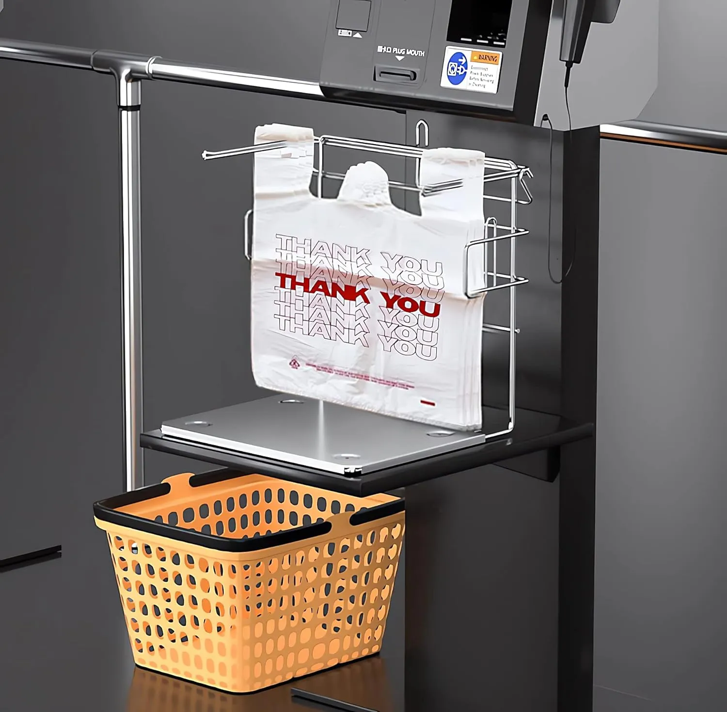 TashiBox (Bag-308 Plastic Bags/Thank You Bags/Measures 11.5"" X 6.25"" X 21"", 15mic, 0.6 Mil/Restaurants, Convenience Store