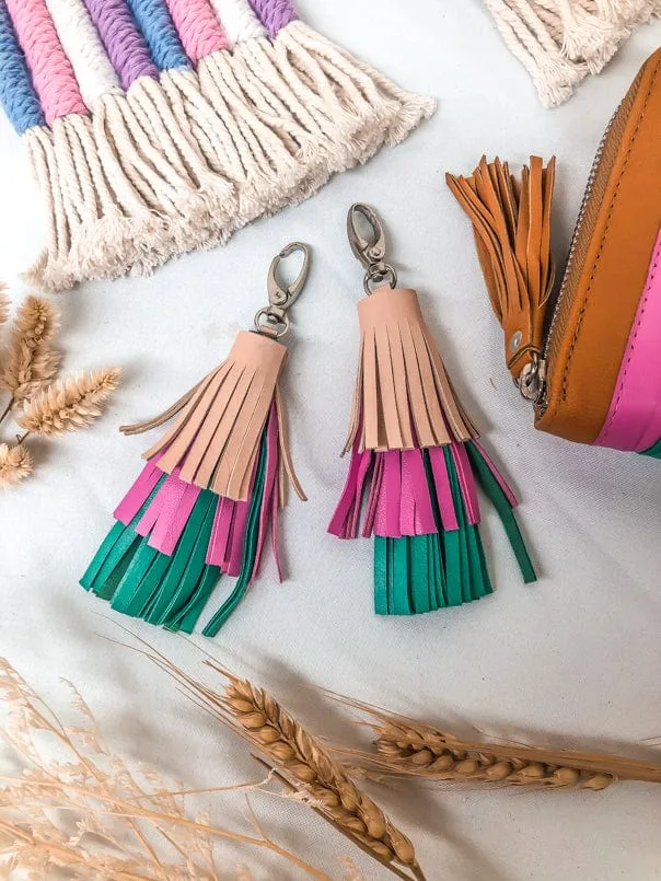 Tassel Rainbow Key Ring/ Bag Tassel