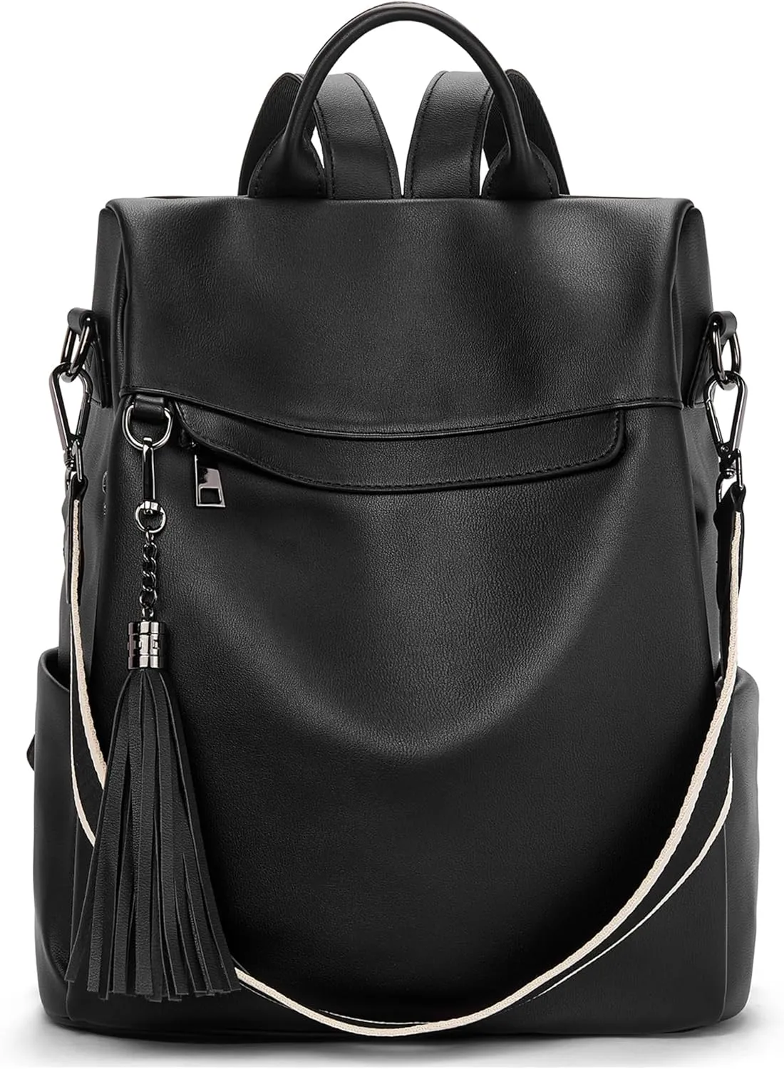 Telena Backpack Purse for Women, PU Leather Anti Theft Travel Purse Shoulder Bags with Tassel