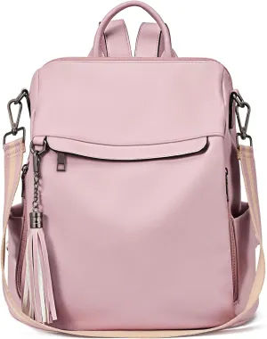 Telena Backpack Purse for Women, PU Leather Anti Theft Travel Purse Shoulder Bags with Tassel