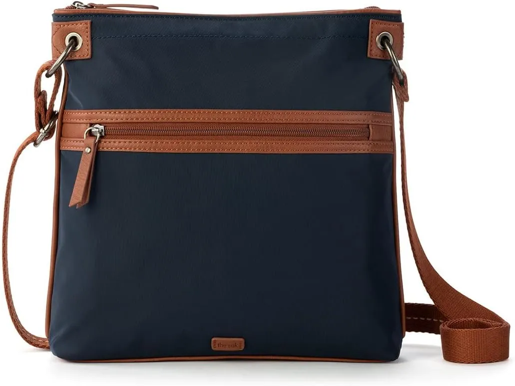 The Sak Esperato Nylon Flat Crossbody in Eco Twill, Adjustable Repreve Webbing Strap