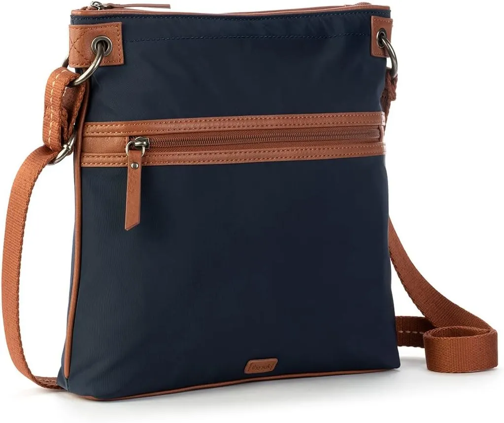The Sak Esperato Nylon Flat Crossbody in Eco Twill, Adjustable Repreve Webbing Strap