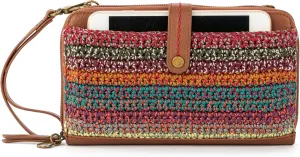 The Sak Iris Hand-Crochet, Recycled Polypropylene Yarn Smartphone Crossbody, Sunset Stripe