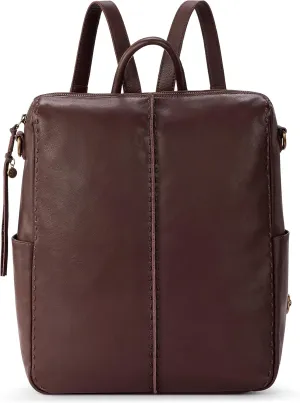 The Sak Los Feliz Backpack in Leather, Detachable Shoulder Strap, Mahogany