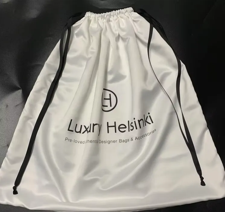 Thick White Satin Silk Drawstring Dust Bag for Women Handbags Large Dust Satin Yoni Steam Seat Bags Satin Clothing Bags