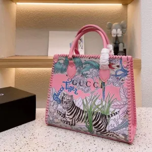 Tiger Jackie Print Hand Bags For Women