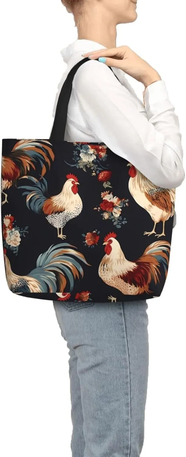 Tote Bag for Women Gay Pride Rainbow Pattern Shoulder Bag with Zipper Handbag Large Capacity Reusable Grocery Bag
