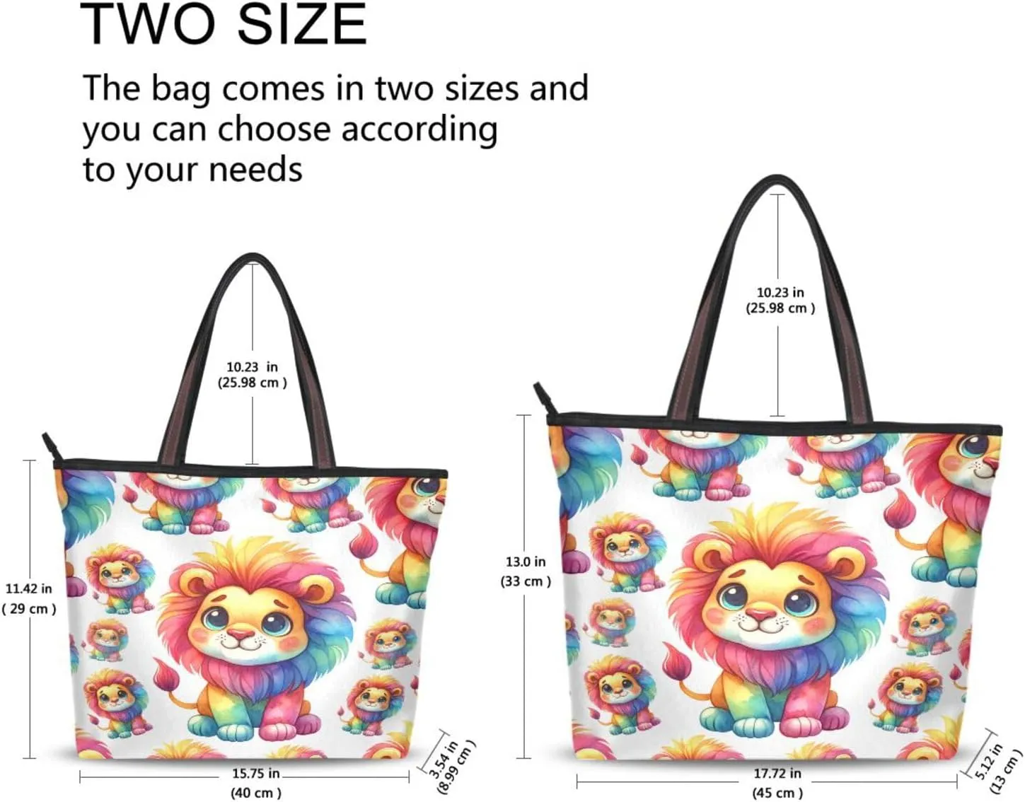 Tote Bag for Women with Zipper,Polyester Tote Purse Holiday Tote Bag Work Handbag Women Gift