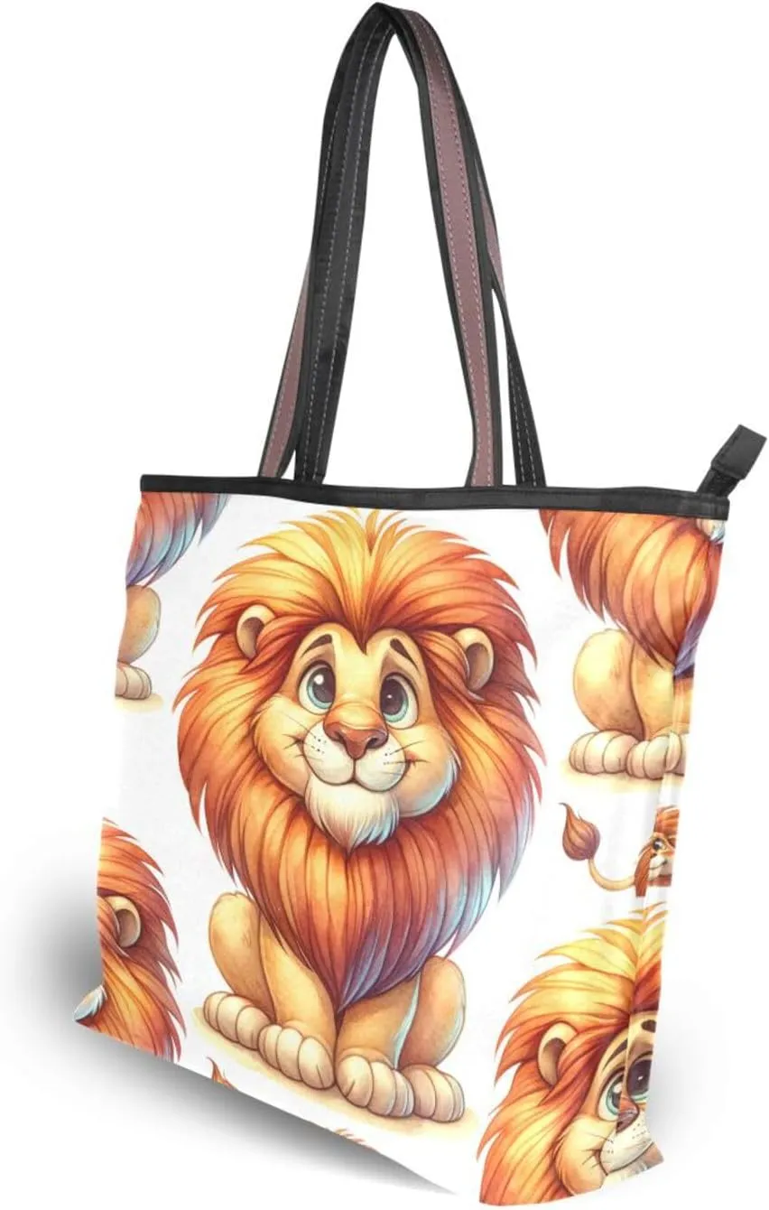 Tote Bag for Women with Zipper,Polyester Tote Purse Holiday Tote Bag Work Handbag Women Gift