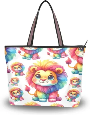 Tote Bag for Women with Zipper,Polyester Tote Purse Holiday Tote Bag Work Handbag Women Gift