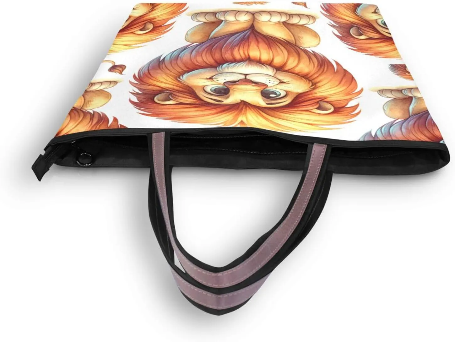 Tote Bag for Women with Zipper,Polyester Tote Purse Holiday Tote Bag Work Handbag Women Gift