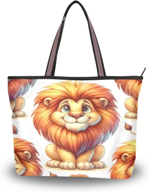 Tote Bag for Women with Zipper,Polyester Tote Purse Holiday Tote Bag Work Handbag Women Gift