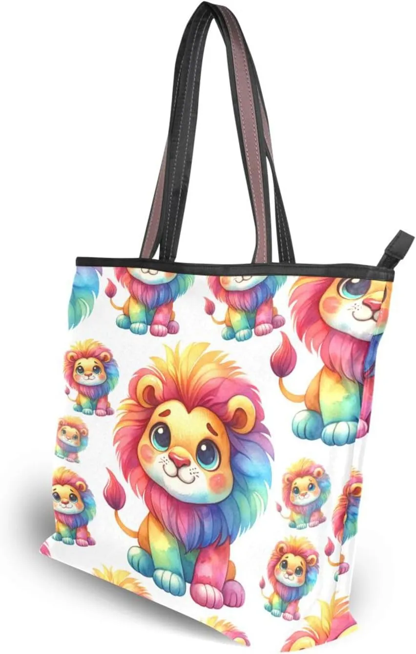 Tote Bag for Women with Zipper,Polyester Tote Purse Holiday Tote Bag Work Handbag Women Gift