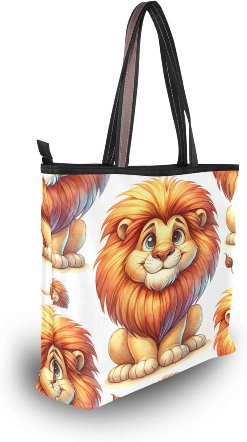 Tote Bag for Women with Zipper,Polyester Tote Purse Holiday Tote Bag Work Handbag Women Gift