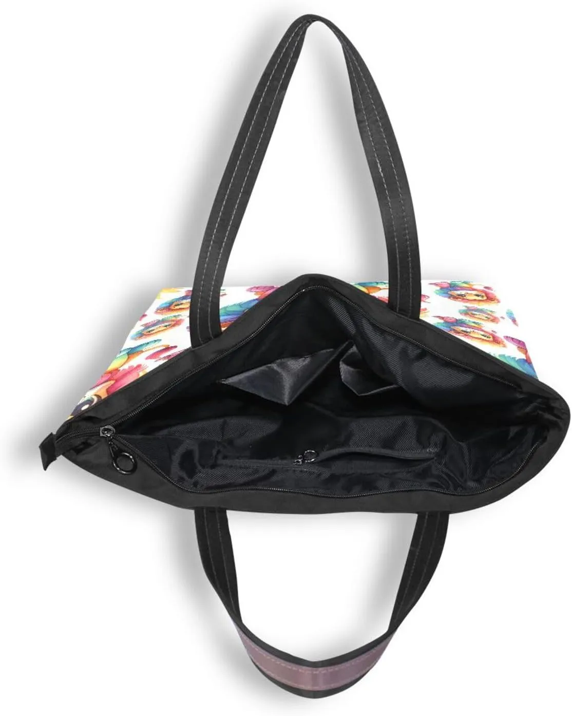 Tote Bag for Women with Zipper,Polyester Tote Purse Holiday Tote Bag Work Handbag Women Gift
