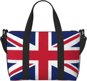 Travel Duffle Bag Weekender Bag Carry On Tote Bag Sport Gym Bag for Women Men British flag Print