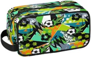 Travel Toiletry Bag for Boys Men, Soccer Graffiti Waterproof Hanging Dopp Kit for Kids, Shaving Bag with Large Capacity for Travel,Sports Shower