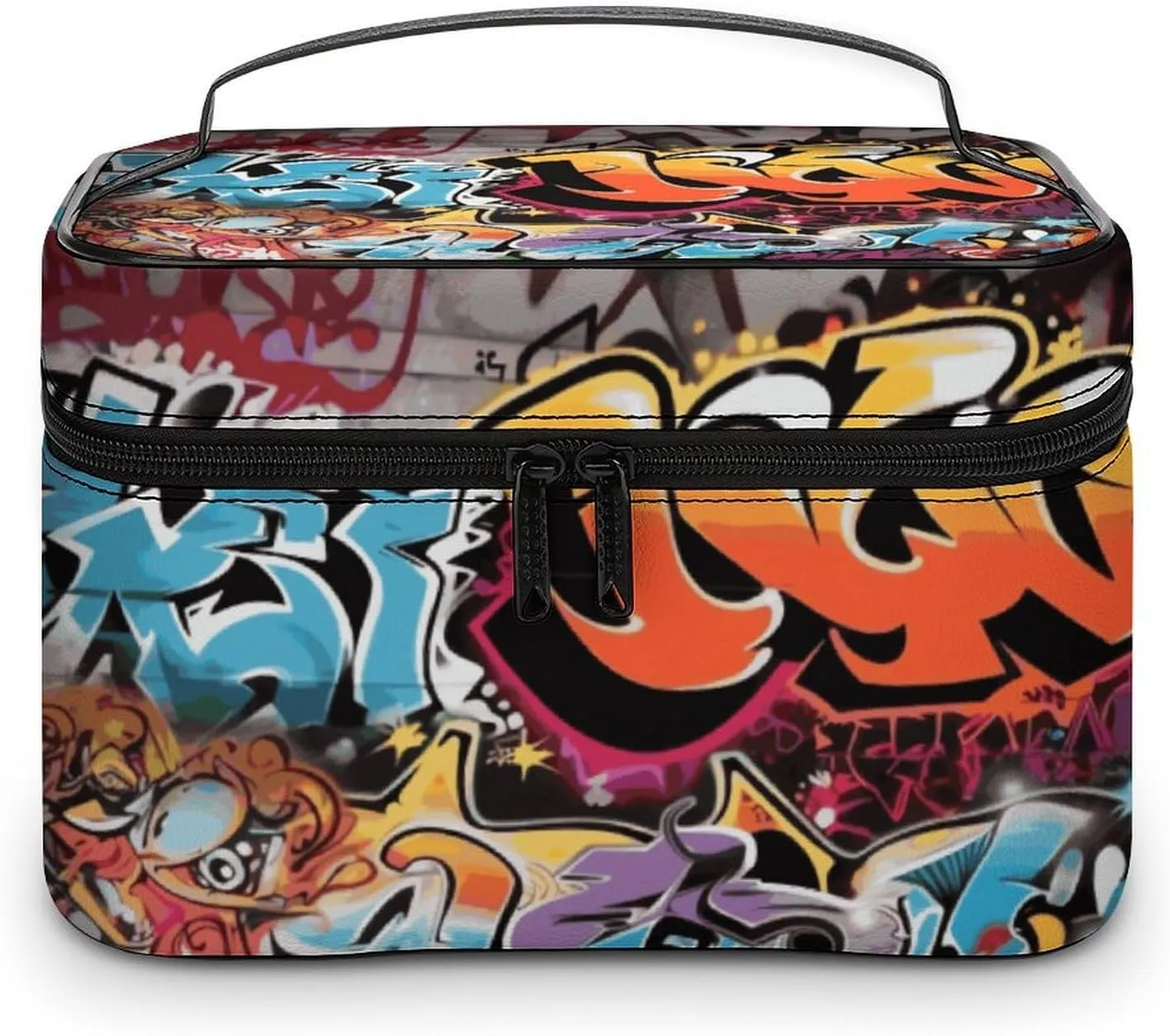 Travel Toiletry Bag for Women And Men,Graffiti Hip Hop Toiletry Organizer, Makeup Bag Travel Organizer for Shampoo,Toiletries