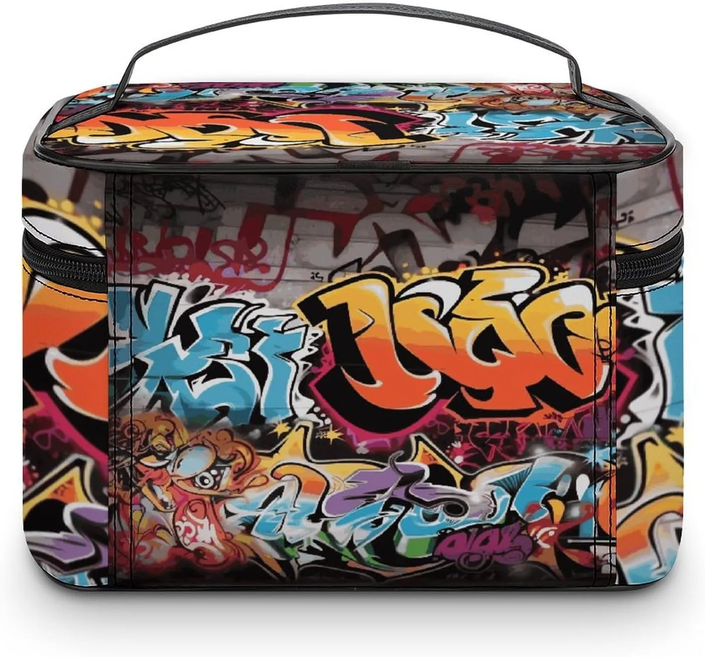 Travel Toiletry Bag for Women And Men,Graffiti Hip Hop Toiletry Organizer, Makeup Bag Travel Organizer for Shampoo,Toiletries