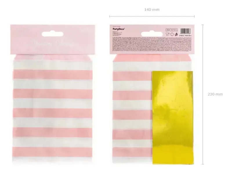 Treat bags yummy, light pink