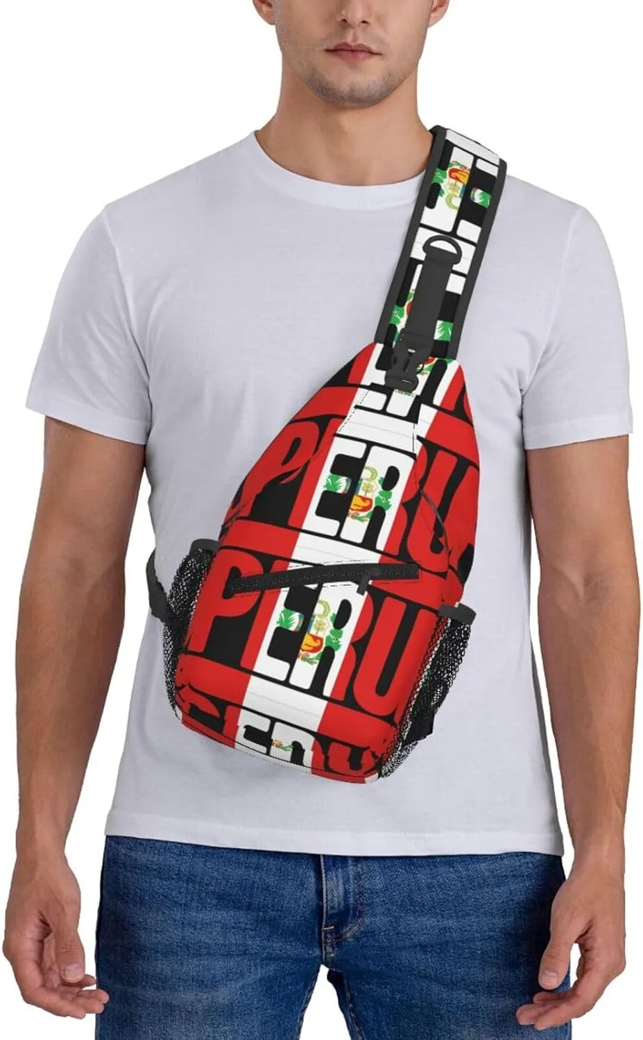Trinidad Strong Vintage Graffiti Flag Sling Bag Adjustable Chest Bags Casual Crossbody Bag Travel Shoulder Backpack