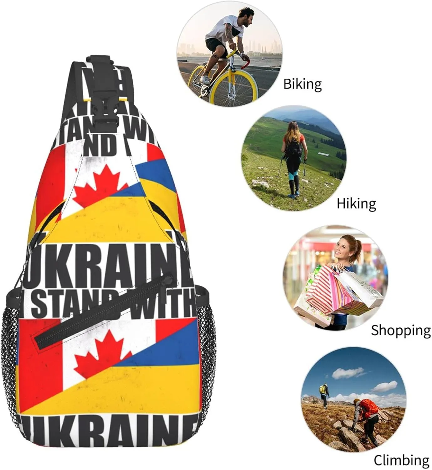 Trinidad Strong Vintage Graffiti Flag Sling Bag Adjustable Chest Bags Casual Crossbody Bag Travel Shoulder Backpack