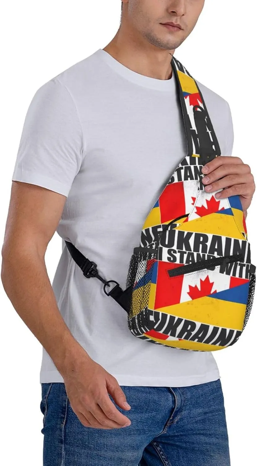 Trinidad Strong Vintage Graffiti Flag Sling Bag Adjustable Chest Bags Casual Crossbody Bag Travel Shoulder Backpack