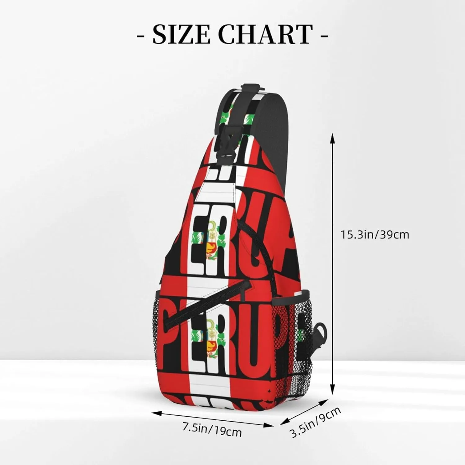 Trinidad Strong Vintage Graffiti Flag Sling Bag Adjustable Chest Bags Casual Crossbody Bag Travel Shoulder Backpack