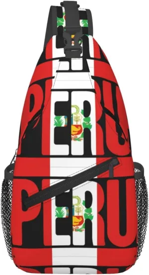 Trinidad Strong Vintage Graffiti Flag Sling Bag Adjustable Chest Bags Casual Crossbody Bag Travel Shoulder Backpack