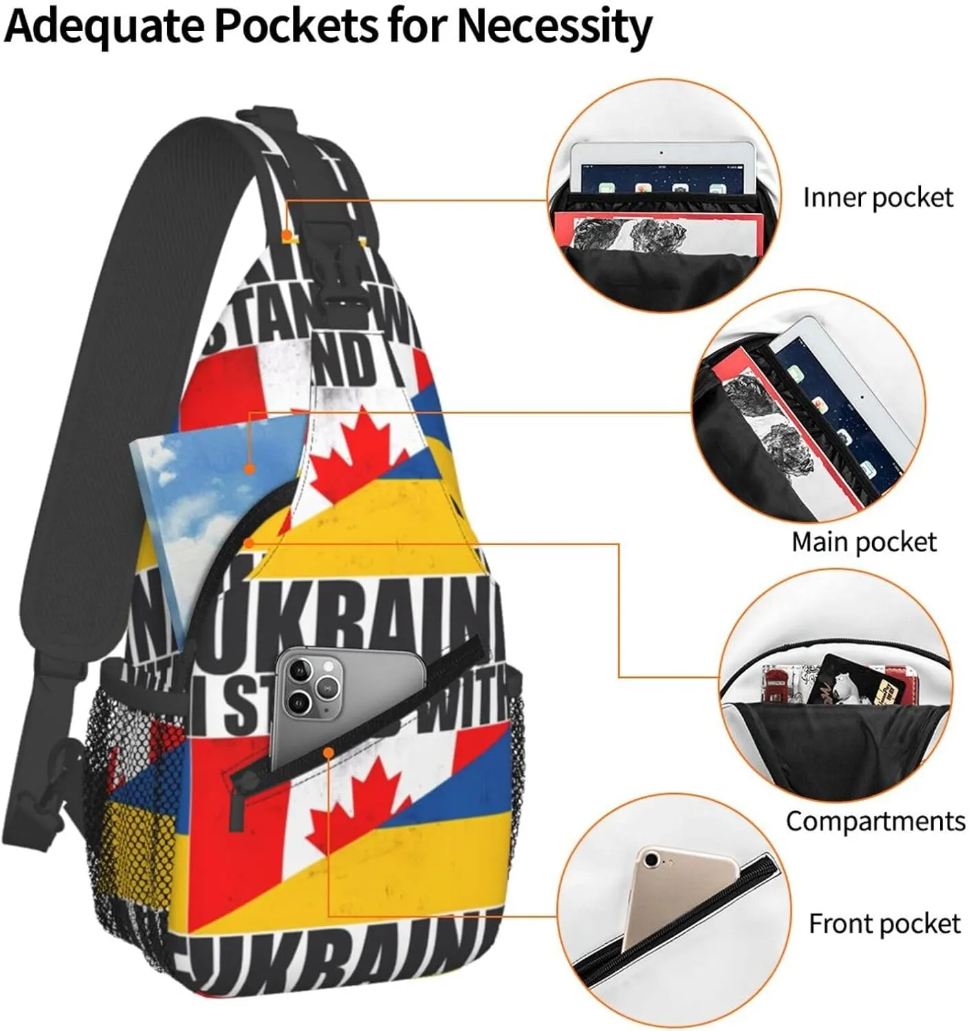 Trinidad Strong Vintage Graffiti Flag Sling Bag Adjustable Chest Bags Casual Crossbody Bag Travel Shoulder Backpack