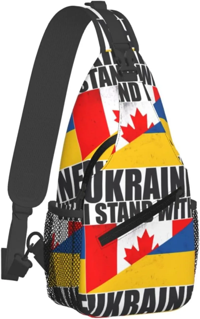 Trinidad Strong Vintage Graffiti Flag Sling Bag Adjustable Chest Bags Casual Crossbody Bag Travel Shoulder Backpack