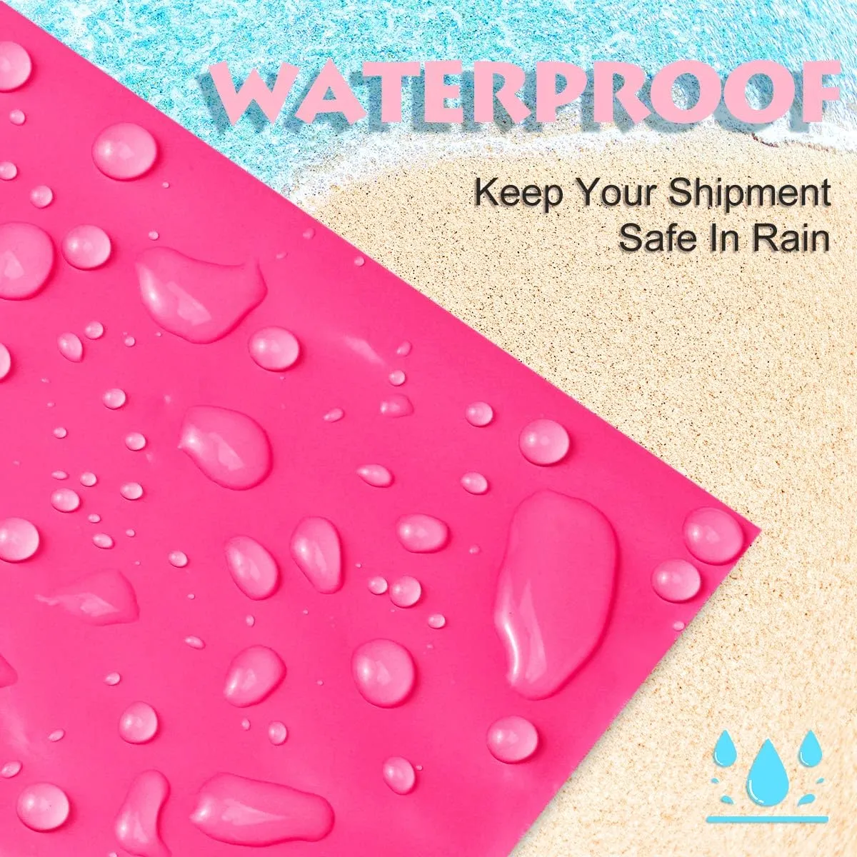 UCGOU Poly Mailers 9x12 Inch Hot Pink 200 Pack Shipping Bags #3 Strong Mailing Envelopes Boutique Packaging Postal Self Seal Adhesive Waterproof and Tear Proof Small Business for Clothes Books