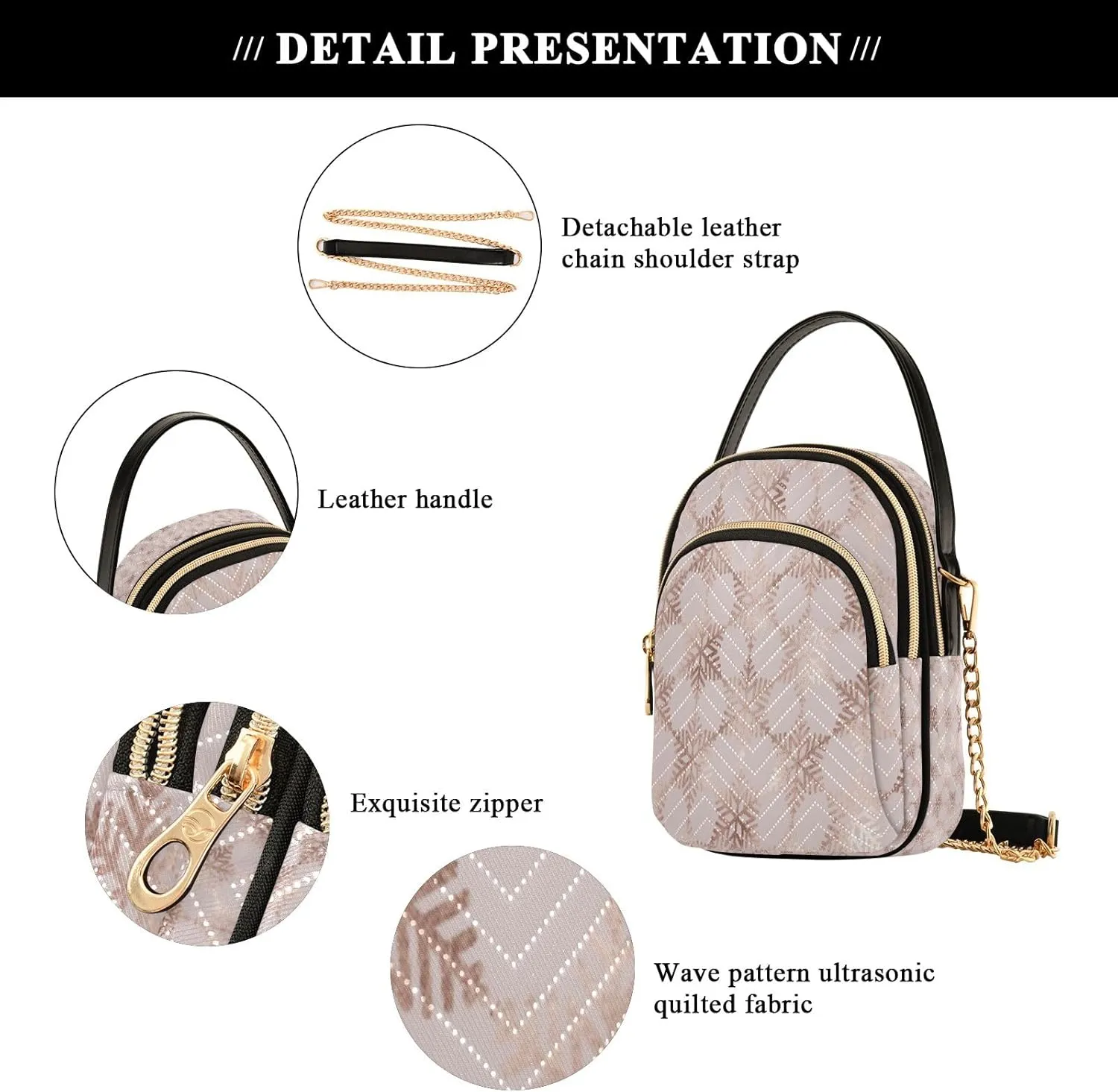 Unicorn Background with Rainbow Crossbody Handbags for Women Casual Leather Shoulder Phone Purse