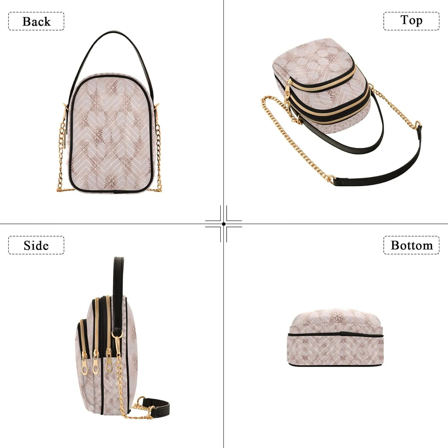 Unicorn Background with Rainbow Crossbody Handbags for Women Casual Leather Shoulder Phone Purse